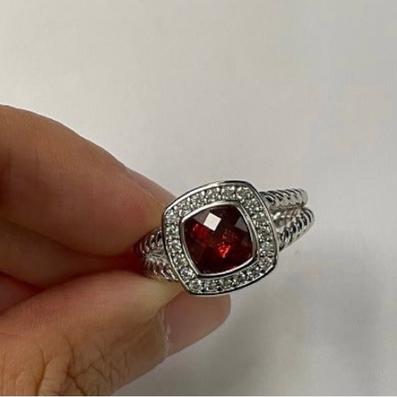 Authentic David Yurman original packaging ladies size 7 Red Diamond Ring - Picture 3 of 7